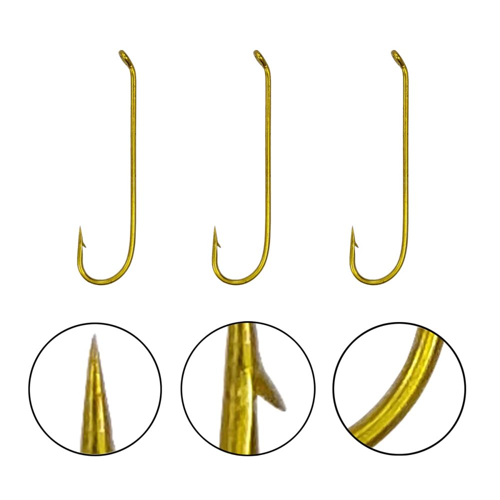 Fishing Hooks High Carbon Steel Wide Gap Offset Fly Fishing Hook Set for Fly Tying Dry Wet Nymph Flies