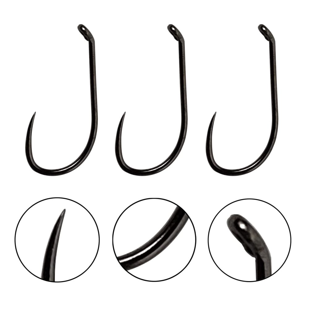Barbless Fly Fishing Hooks Catch & Release Dry Nymph Shrimp Pupa jig Fly Hooks Fixes Size Combo