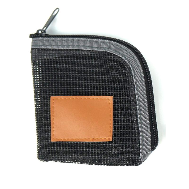 Aventik Fly Fishing Tapered Leader Wallet Tippet Line Case 5 Slots Net-Like Leader Tippet Storage Leader Pocket 4X4inch