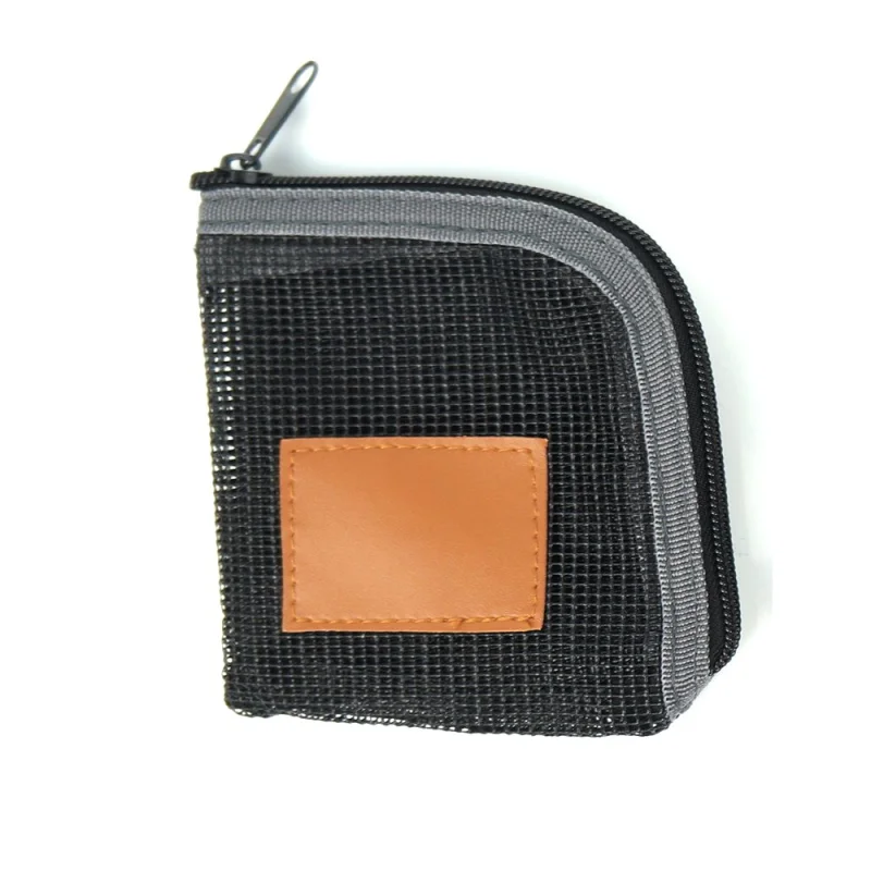 Aventik Fly Fishing Tapered Leader Wallet Tippet Line Case 5 Slots Net-Like Leader Tippet Storage Leader Pocket 4X4inch