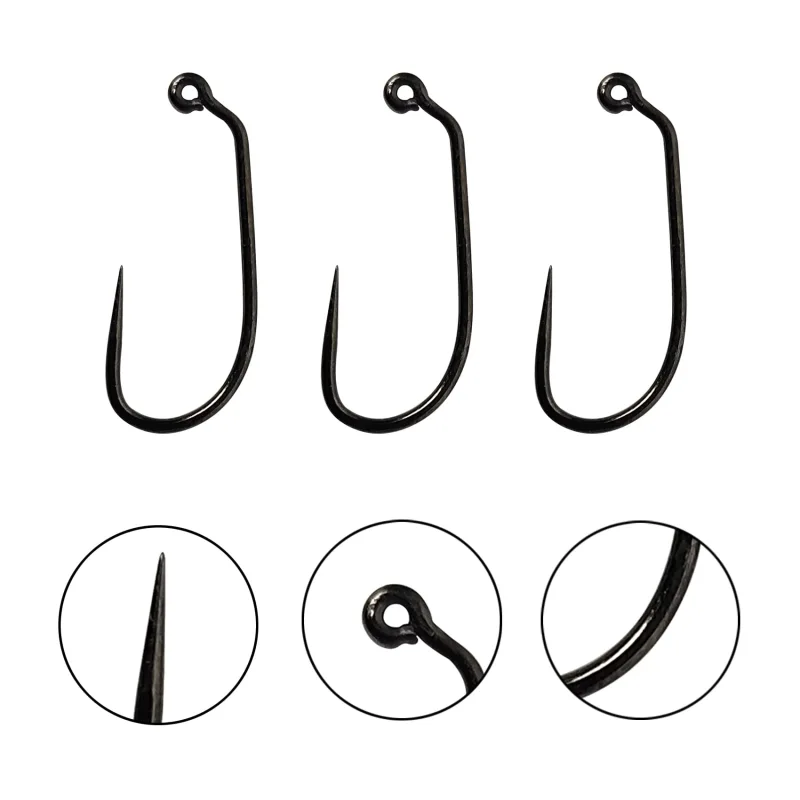 Barbless Fly Fishing Hooks Catch & Release Dry Nymph Shrimp Pupa jig Fly Hooks Fixes Size Combo