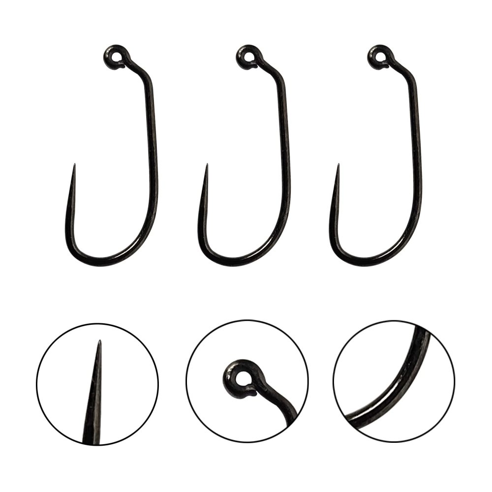 Barbless Fly Fishing Hooks Catch & Release Dry Nymph Shrimp Pupa jig Fly Hooks Fixes Size Combo