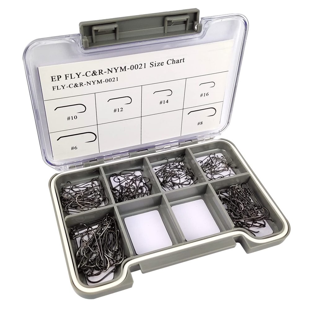 Barbless Fly Fishing Hooks Catch & Release Dry Nymph Shrimp Pupa jig Fly Hooks Fixes Size Combo