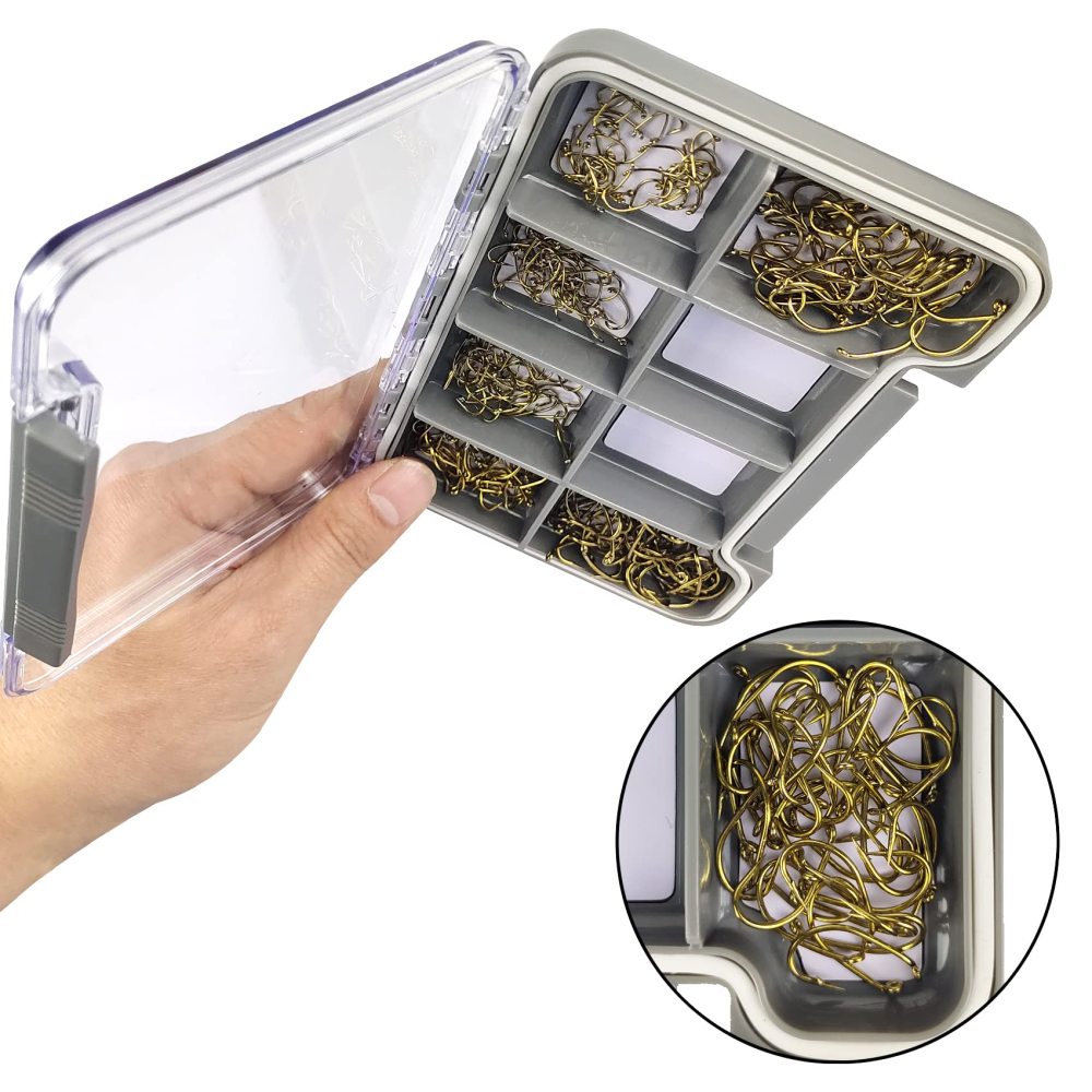 Fishing Hooks High Carbon Steel Wide Gap Offset Fly Fishing Hook Set for Fly Tying Dry Wet Nymph Flies