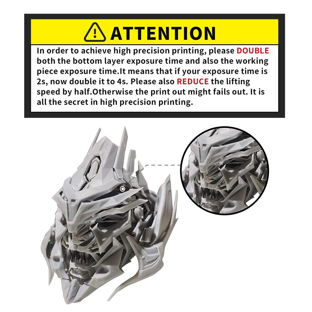 Aventik Eupheng High Precision Imitation Resin 3D 405nm LCD DLP Printer High Impact, High Strength, Low Porosity, High Density, Rigid Toughness, Easy to Print (High Grage Gray)