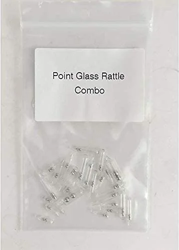 Riverruns Fishing Rattle, Point Glass Rattles Choice Fishing Rattle Rattlers Worm Jig Fishing Lure Attract Fly Tie Tying, Three Colors L/M/S 3 Sizes
