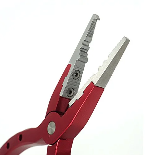 Aventik 5 inch Mini Handy Aluminum Fishing Pliers with Sheath and Lanyard 5 Colors Saltwater and Freshwater Fishing Braid Cutters Hook Remover