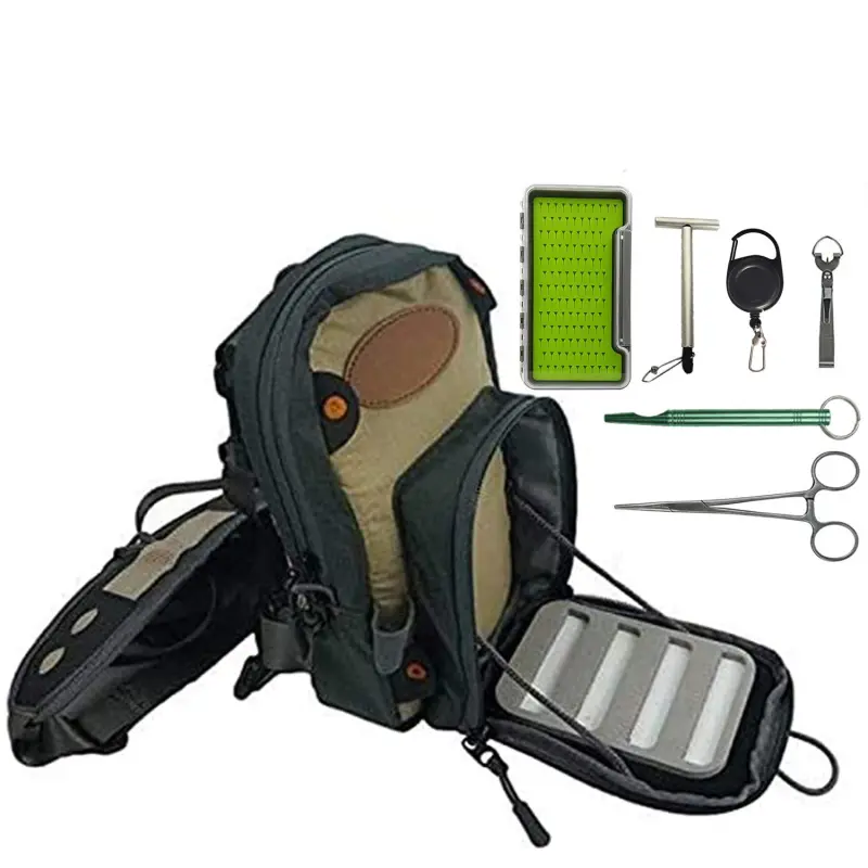 Aventik Fly Fishing Chest Bag Ultra Light Multiple Pockets Chest Pack with Vest Pack Tool Combo