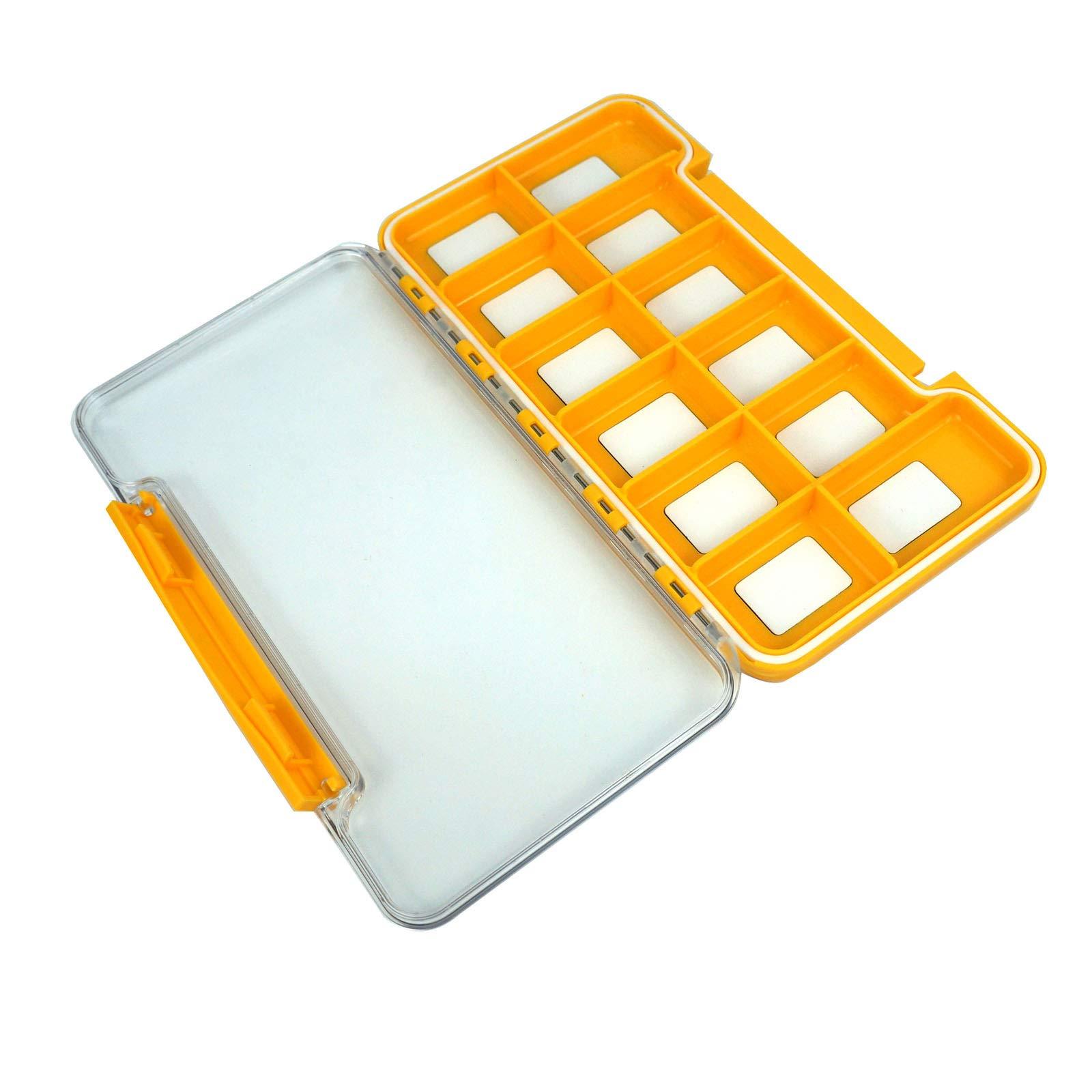 Aventik Waterproof Fly Fishing Boxes Easy Grip Foams Multi Magnetic Compartments Tackle Box 7.36"X4.02"X0.63"