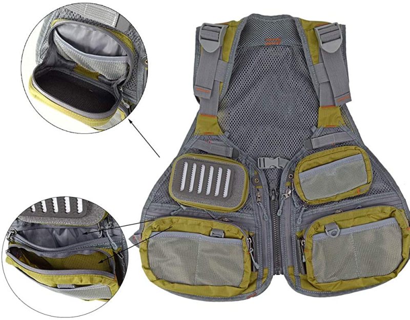 Aventik Super Light Fly Fishing Vest Pack Adjustable No Mad Design in Wading Deep Water Keep Cool