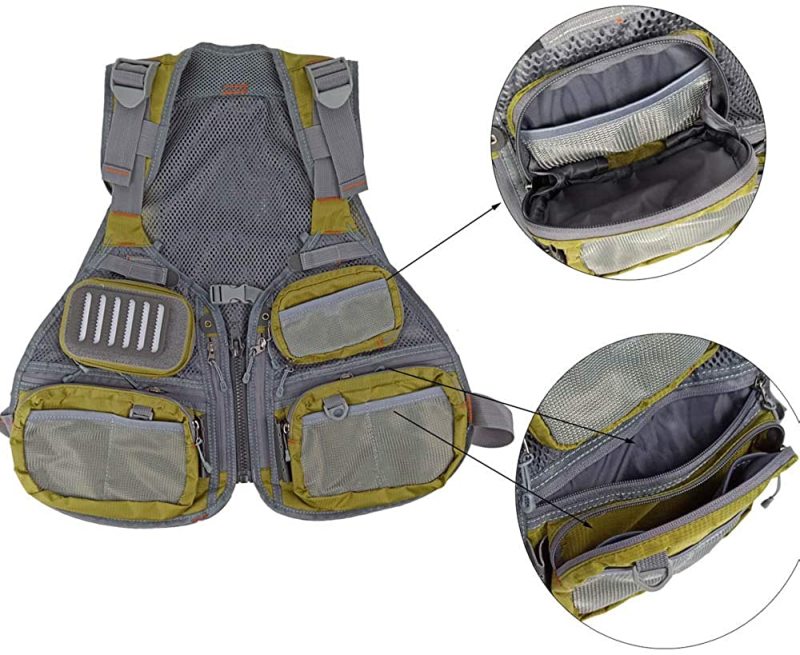 Aventik Super Light Fly Fishing Vest Pack Adjustable No Mad Design in Wading Deep Water Keep Cool