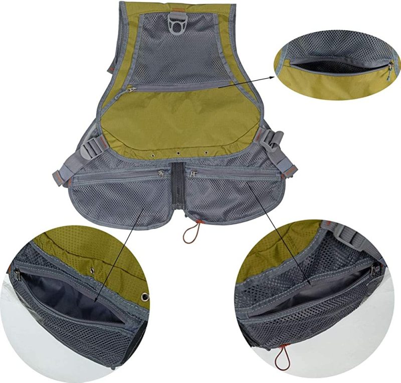 Aventik Super Light Fly Fishing Vest Pack Adjustable No Mad Design in Wading Deep Water Keep Cool