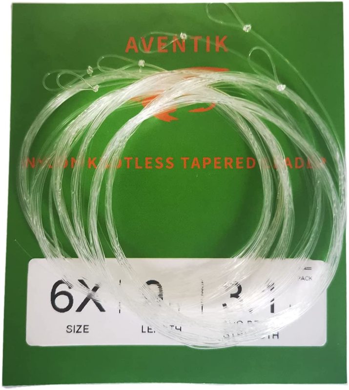 Aventik Fly Fishing Tapered Leader with Loop Tapered Fly Leaders 9FT (6 Pack)