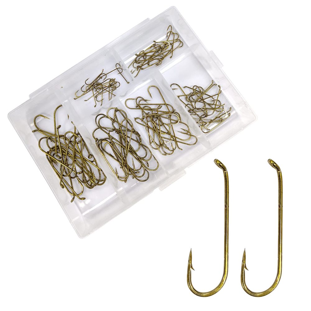 Eupheng Assortment 120PCS Streamer Fly Fishing Hook High Carbon Competition Barb Great Value Collection