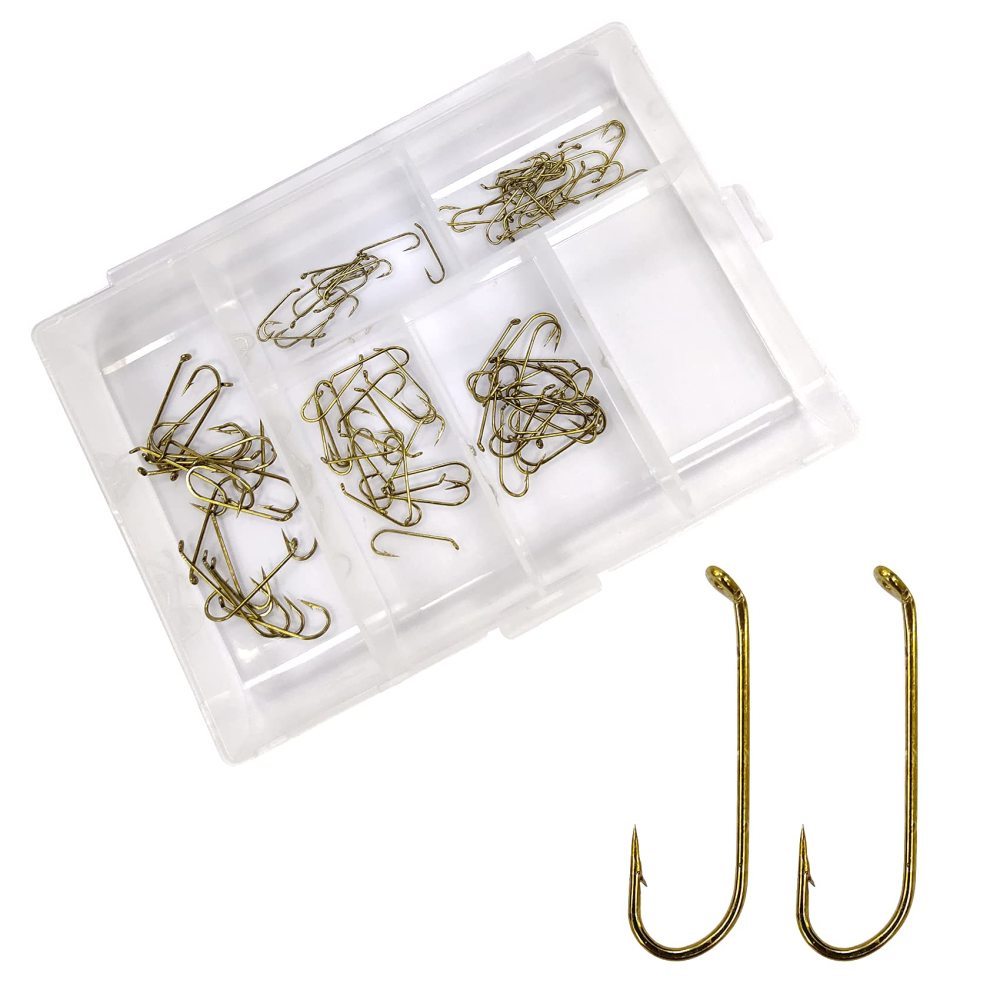 Eupheng Assortment 120PCS Streamer Fly Fishing Hook High Carbon Competition Barb Great Value Collection