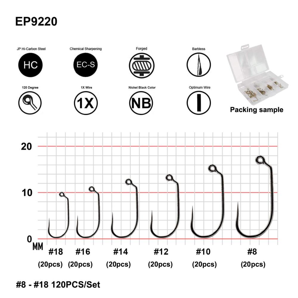Eupheng Prime Assortment Barbless Fly Fishing Hooks Dry Wet Nymph Streamer Caddis Shrimp Pupea Jig Collection High Carbon Competition Great Value Package