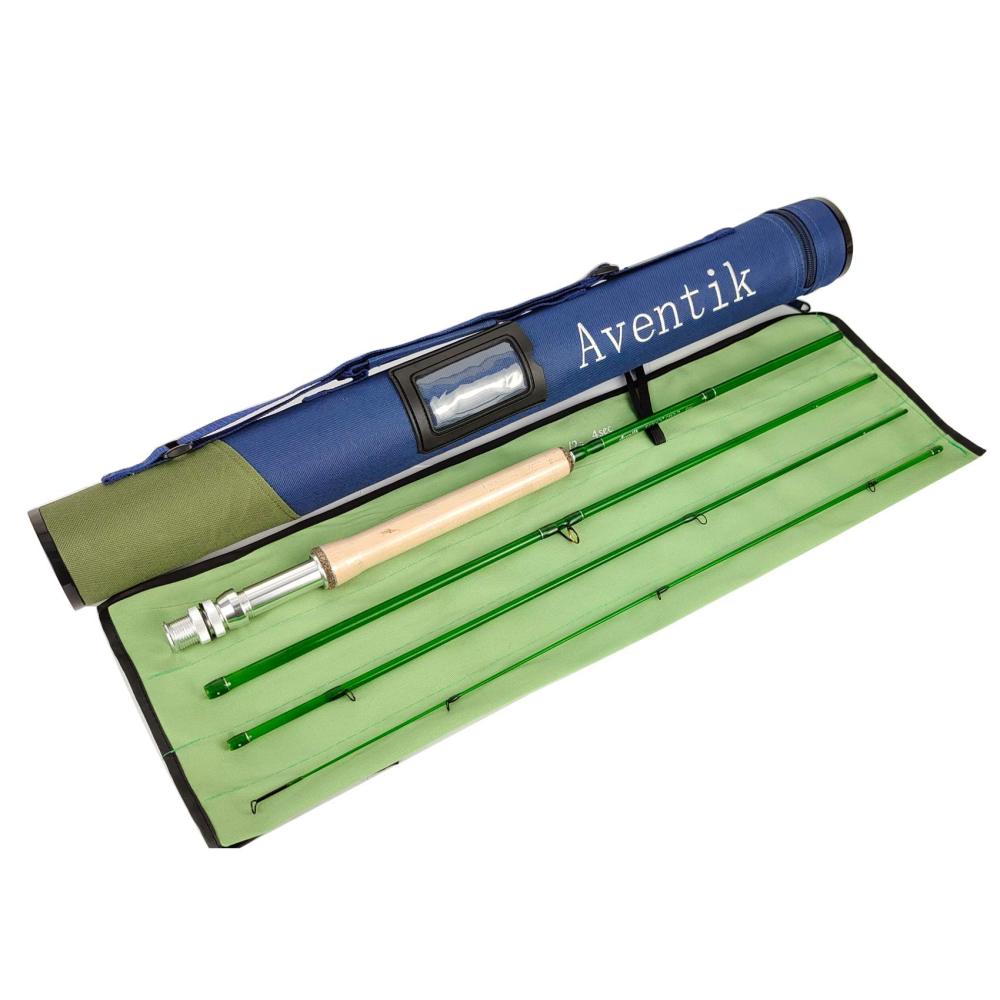 Aventik S-Glass Fly Fishing Rods Fast Rod 4pc 6’1” LW1/2, 8'4'' LW8 Ultra Light Classic Medium Fast Action