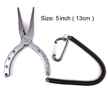Aventik Top quality 5 inch Aluminum Fishing Pliers with Sheath and Lanyard 5 Colors Choice for Both Saltwater and Freshwater L