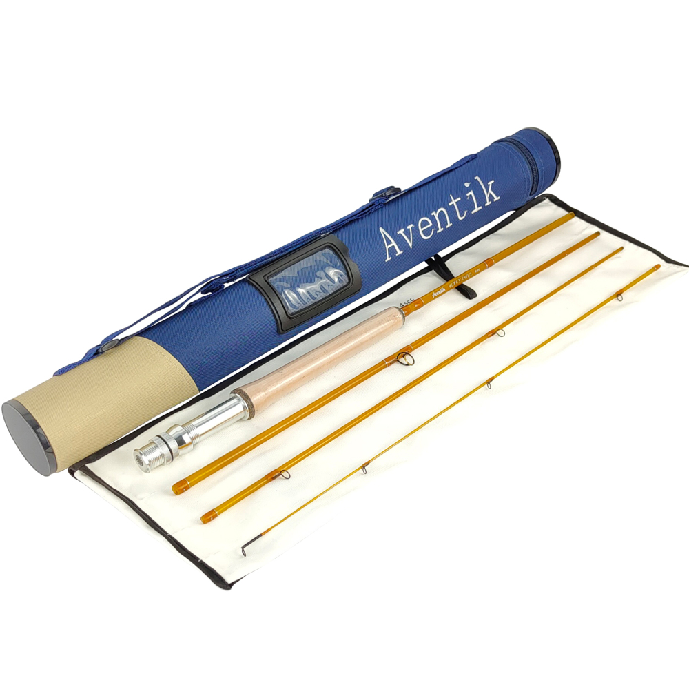 Aventik S-Glass Fly Fishing Rods Fast Rod 4pc 6’1” LW1/2, 8'4'' LW8 Ultra Light Classic Medium Fast Action