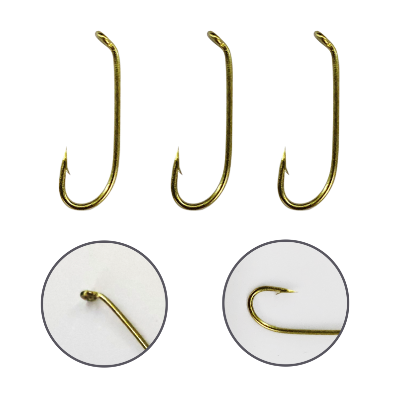 Fishing Hooks High Carbon Steel Wide Gap Offset Fishing Hook Set for Fly Tying Dry Wet Nymph Flies