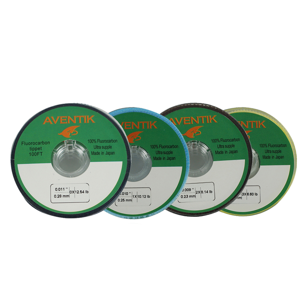 30m Aventik Fly Fishing Tippet Leader Fluorocarbon Line X1 X2 X3