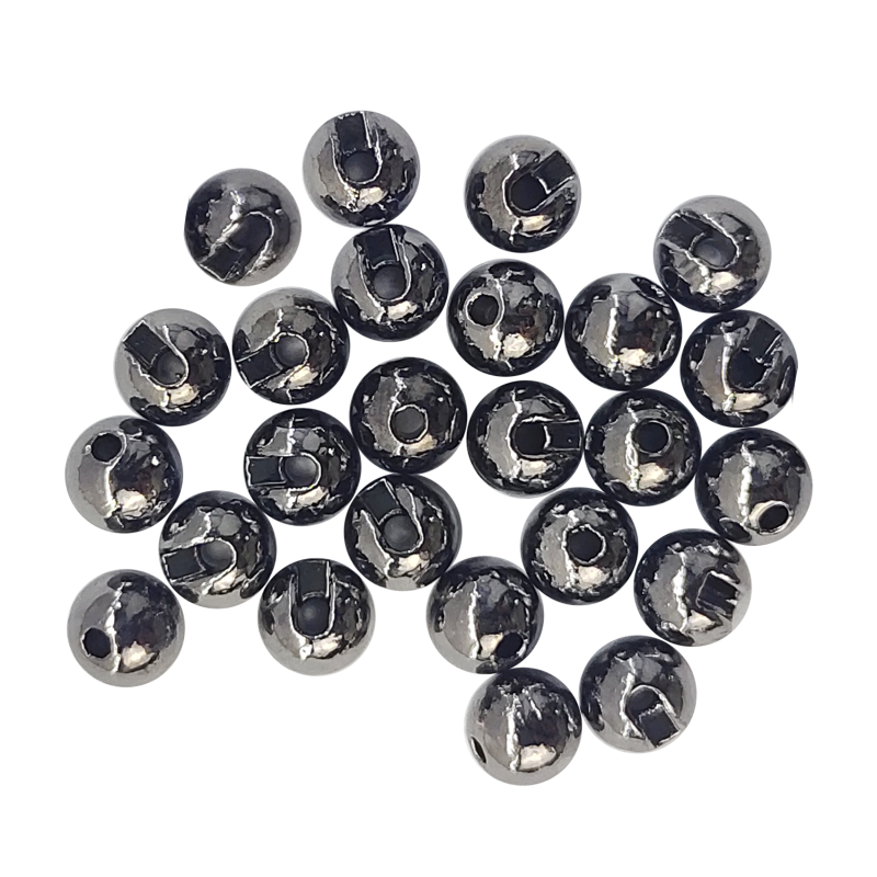 Eupheng Fly Tying Beads 25 PC Slotted Tungsten Beads Head for Nymph Fishing Materials 12 Colors / 5 Sizes