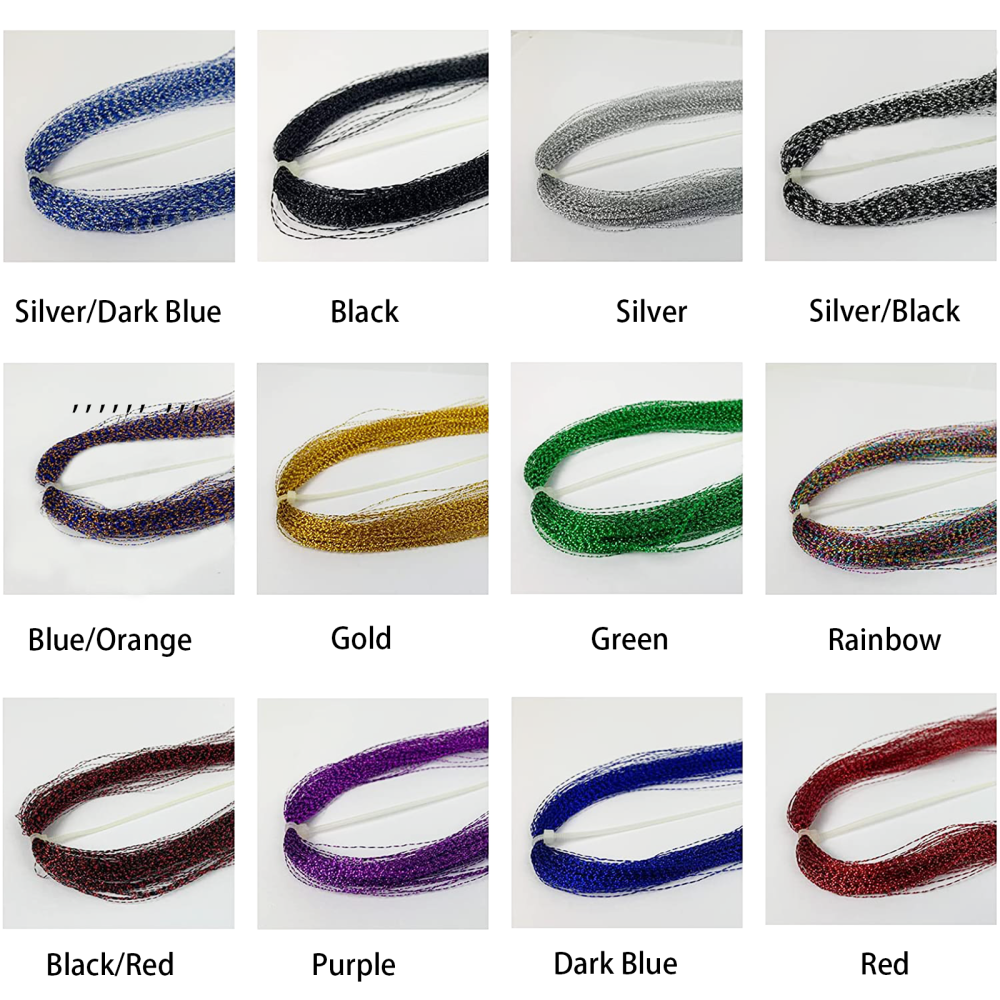 Eupheng Crystal Flash Combo Kit 12 Colors Fly Tying Material Fishing Lure Making