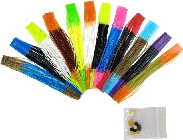 Eupheng Fly Tying Materials Fly Tying Silicone Rubber Legs Silicone Skirts Fly Tying Supplies 12Colors