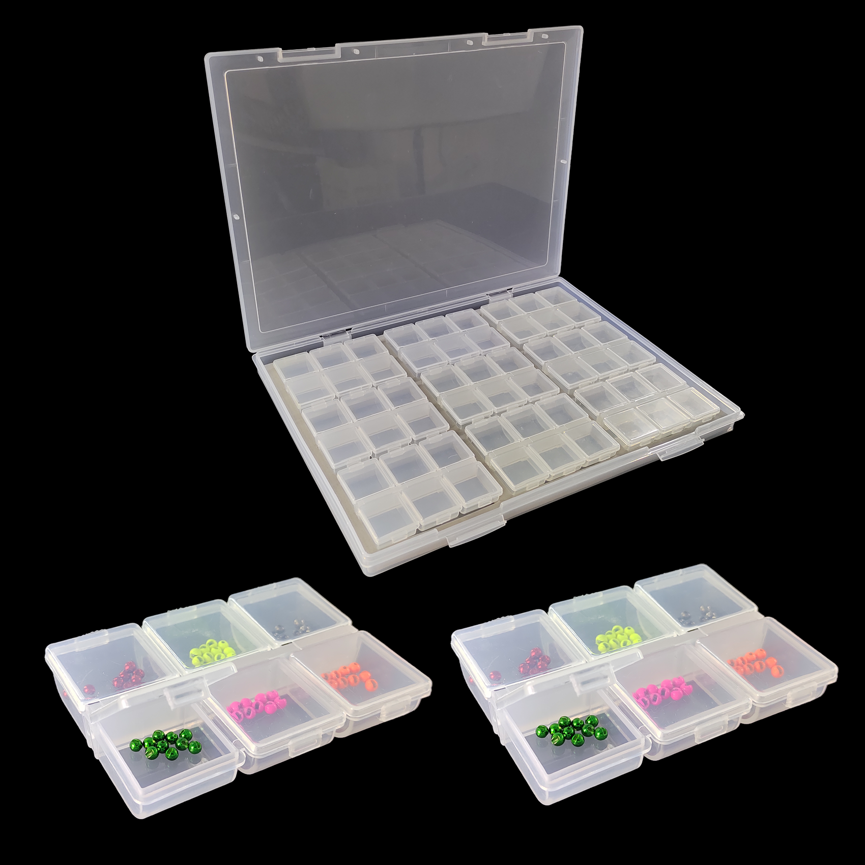 Eupheng 24LX09 54 Grids Bead Organizer Box in A4 Size Easy See All Through and Easy to Organize