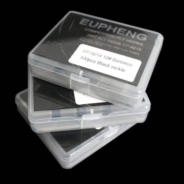 Eupheng 100pcs Plus Best Barbless Fishing Hooks Competition Fishing Hook Dry Nymph Strimp&Pupa Pupa& jig Fly Hooks with Free Mini Fly Box