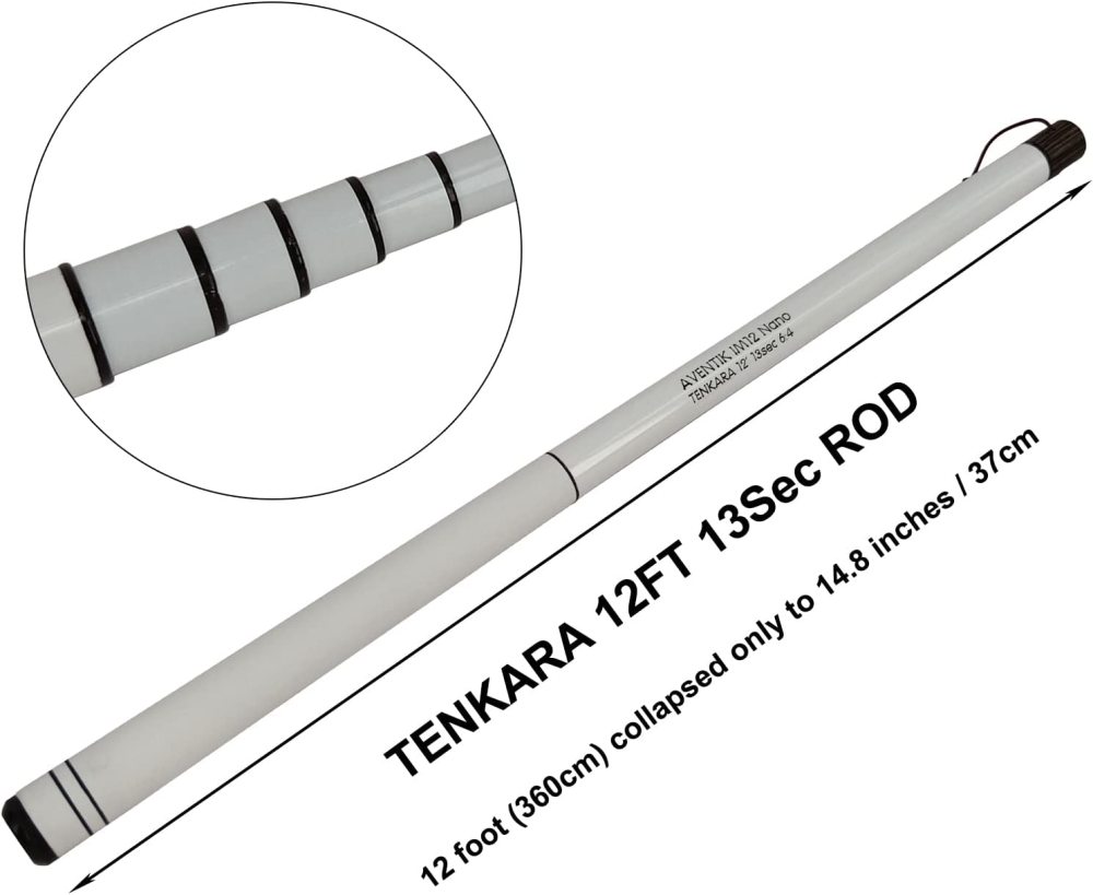 Z Aventik Tenkara Rod Pro IM12 Nano 6:4 Action 2 Mini Sizes All Water Conditions Quality Carbon Tube Packing, Extra Spare Sections Included, Tenkara Fly Rod