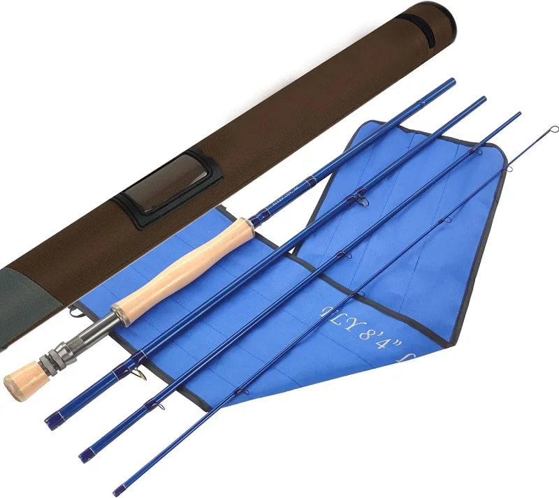  Z Aventik Carbon Fly Fishing Rod Tube(Case) Aluminum Cap –  fits Any 9ft 4pcs Fly Rod (Matt Blue) : Sports & Outdoors
