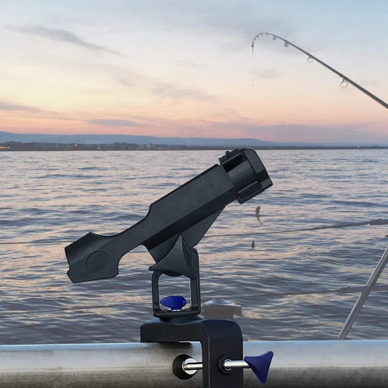 Adjustable Powerlock Kayak Rod Holder for Boats 360 Degree Fishing with Mounting Base