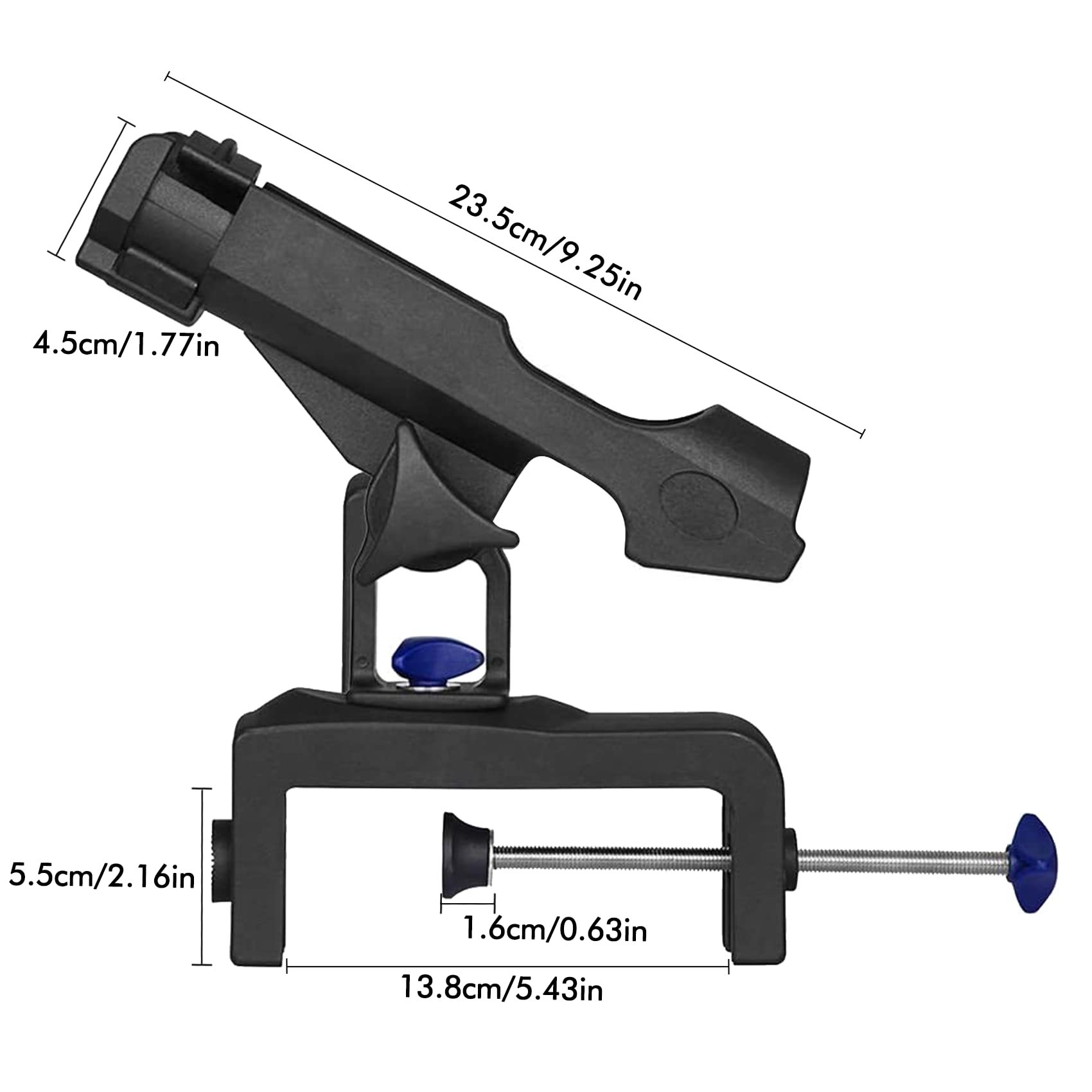 Adjustable Powerlock Kayak Rod Holder for Boats 360 Degree Fishing with Mounting Base