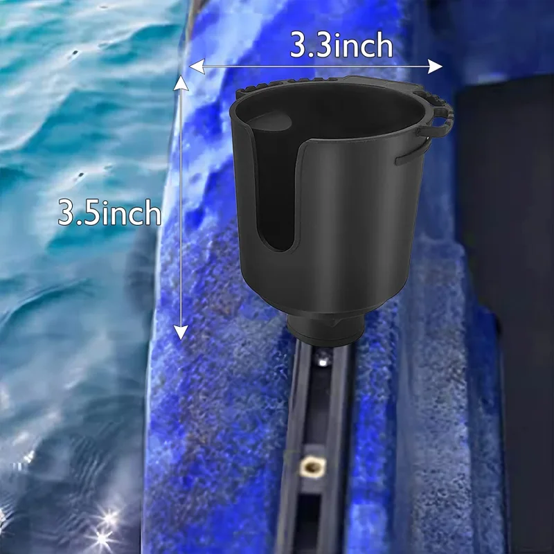 Eupheng Multi-Functional Kayak Cup Holder with Non-Slip Design, Bottle Holder, Drink Holder Available in 2 Sizes for Fishing Tool & Lures Storage Suitable for Track Mount Install