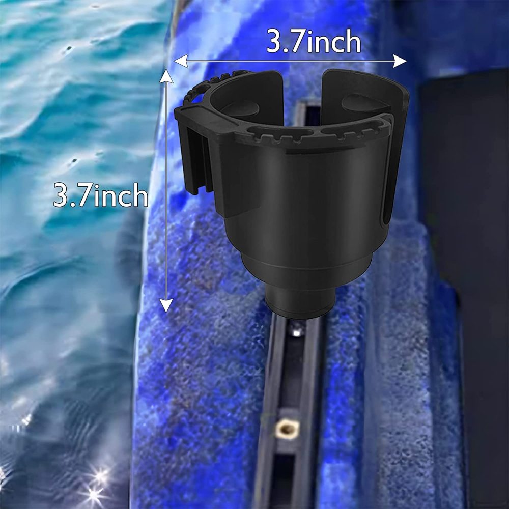 Eupheng Multi-Functional Kayak Cup Holder with Non-Slip Design, Bottle Holder, Drink Holder Available in 2 Sizes for Fishing Tool & Lures Storage Suitable for Track Mount Install