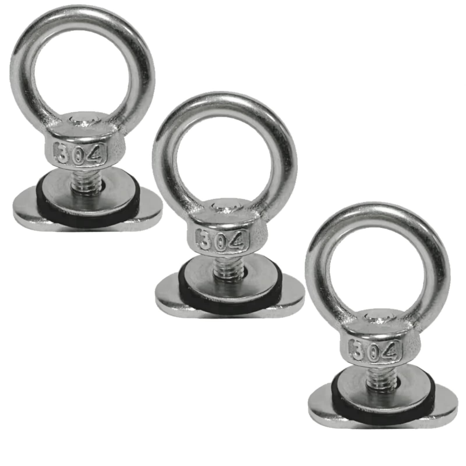 Eupheng Track Mount Kayak Tie Down Eyelet, Kayak Rail Eyelets, Track Mount Tie up Eyelet, Hardware Ring Shaped Eye Bolt, Kayaking Mounting Replacement Kit for Kayak Canoe Boat Bungee Cord Ropes.