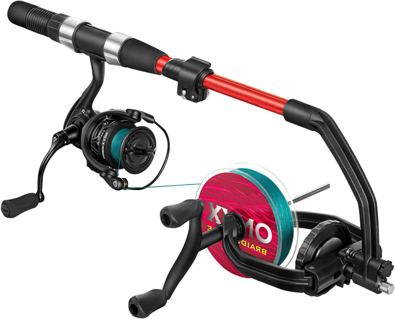 Aventik Portable Fishing Line Spooler with Line Unwinding, Anti-Twist Reel Spooler and Adjustable Aluminum Handle