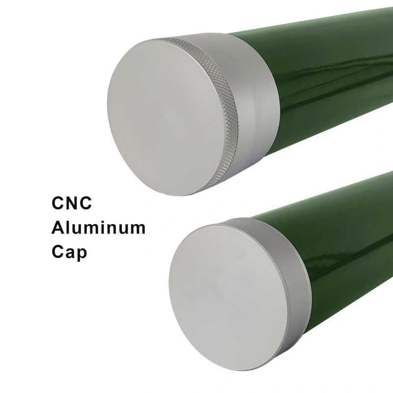 Aventik S-Glass Tenkara Rod Tube(Case) with CNC Aluminum Cap, Fits Collapsed Tenkara Rod Within 16.93inches / 43cm, Elegent Translucent Color Ideal Tenkara Rod Tube for Travel Hiking Camping