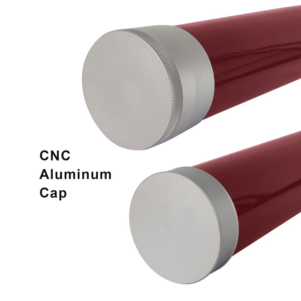 Aventik S-Glass Tenkara Rod Tube(Case) with CNC Aluminum Cap, Fits Collapsed Tenkara Rod Within 16.93inches / 43cm, Elegent Translucent Color Ideal Tenkara Rod Tube for Travel Hiking Camping