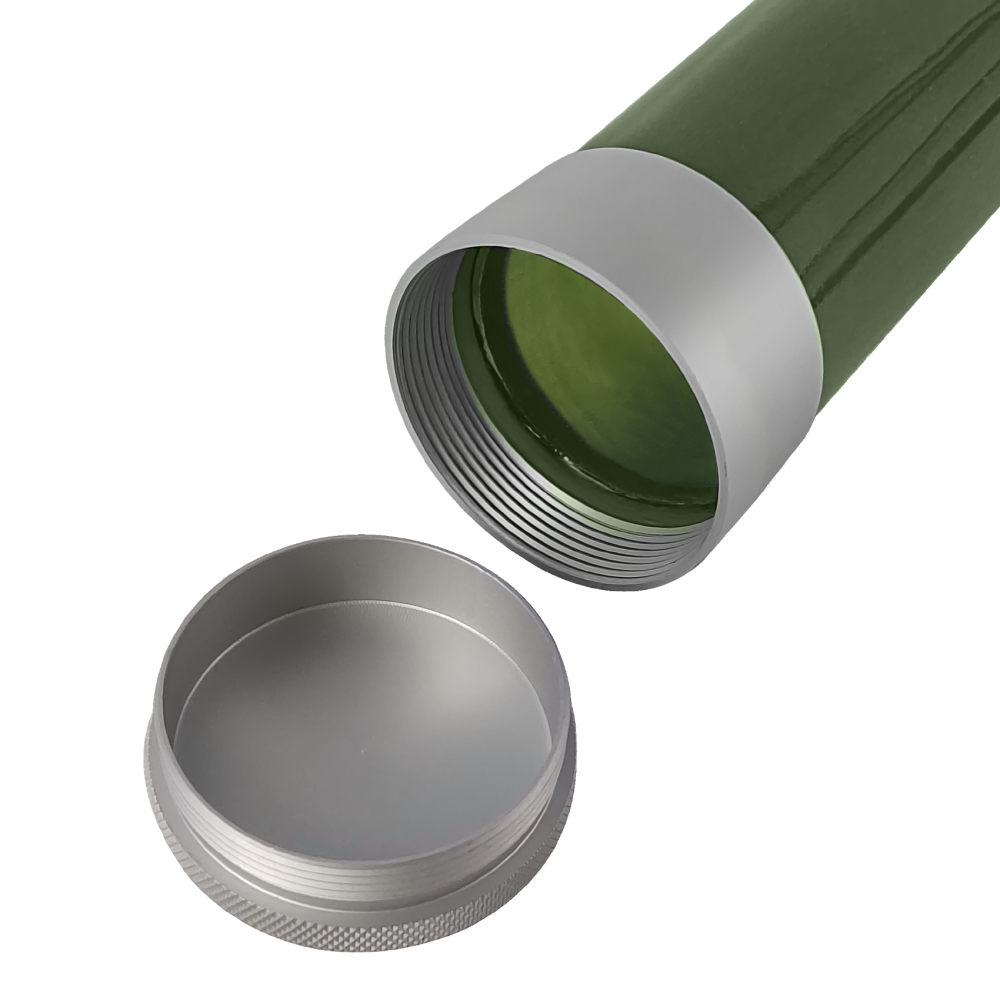 Aventik S-Glass Tenkara Rod Tube(Case) with CNC Aluminum Cap, Fits Collapsed Tenkara Rod Within 16.93inches / 43cm, Elegent Translucent Color Ideal Tenkara Rod Tube for Travel Hiking Camping