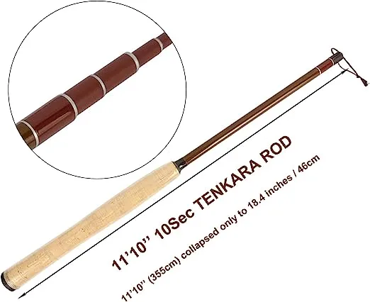 Canna da pesca a mosca Aventik Tenkara Pro da 9 piedi a 13 piedi IM12 Nano 6:4 Azione con tubo in carbonio di qualà Canna da pesca a mosca Tenkara  18