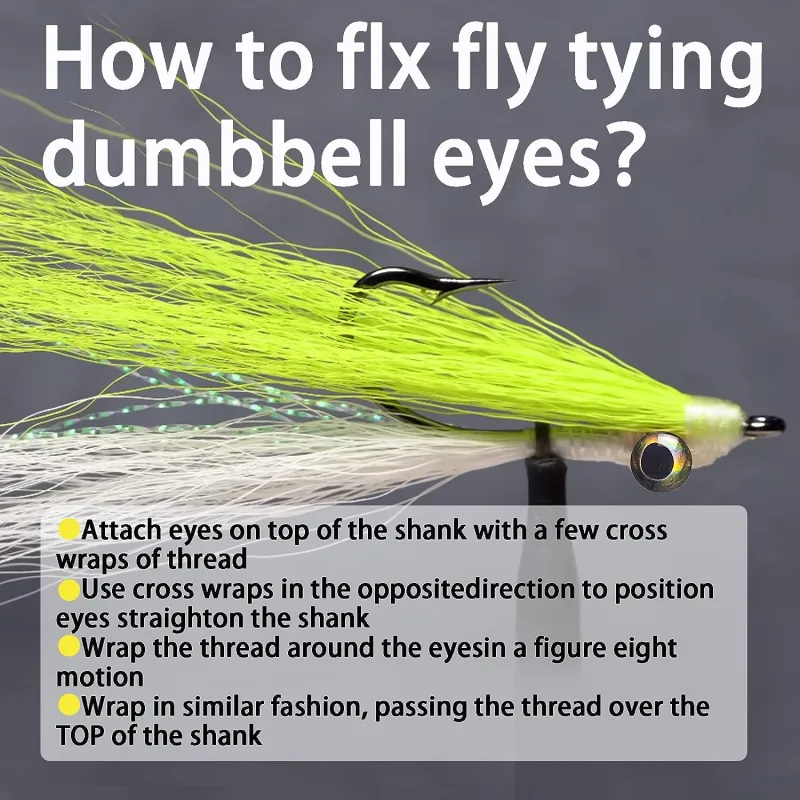 Aventik 25pc Pack Brass Dumbbell Shaped Fish Eyes Realistic Fly Tying Materials, Lure Jig, Easy to Use, Corrosion Resistant, Various Sizes & Colors for Trout