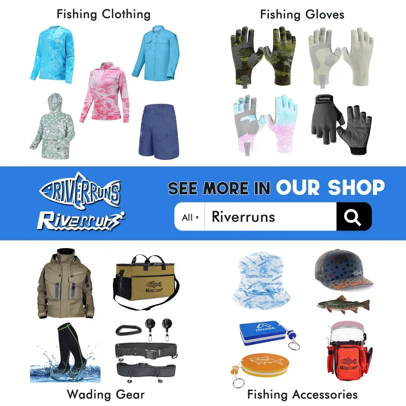 Riverruns UPF 50+ Fishing Hoodie, Sun Hooded Fishing Shirt, Sun