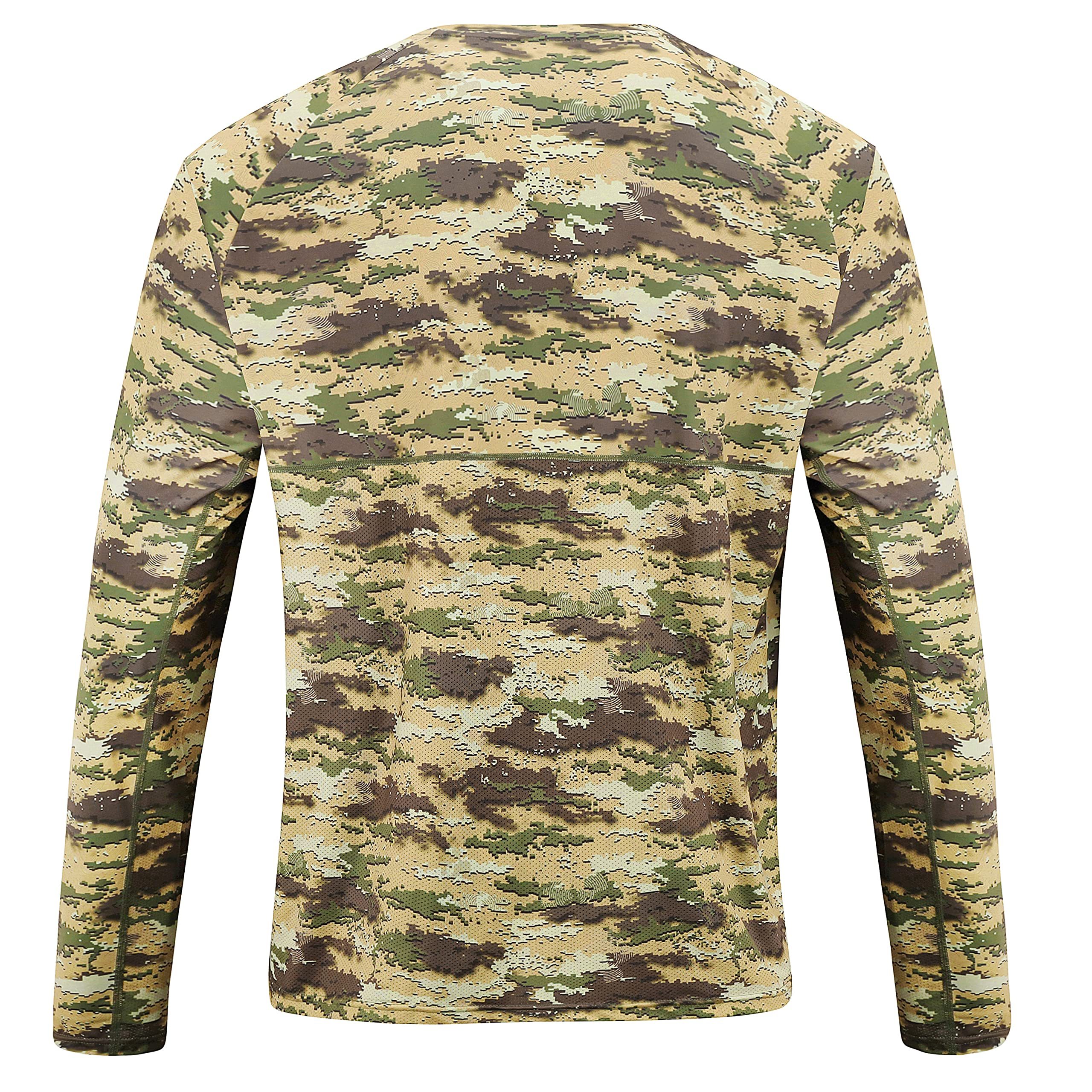 Aventik UPF 50+ Long Sleeve Fishing Shirt, Light Weight Fishing Shirt Men with Sun Protection Outdoor Activity