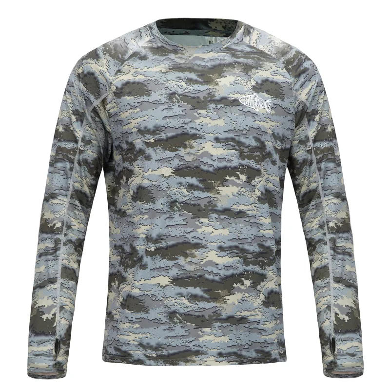 Aventik UPF 50+ Long Sleeve Fishing Shirt, Light Weight Fishing Shirt Men with Sun Protection Outdoor Activity
