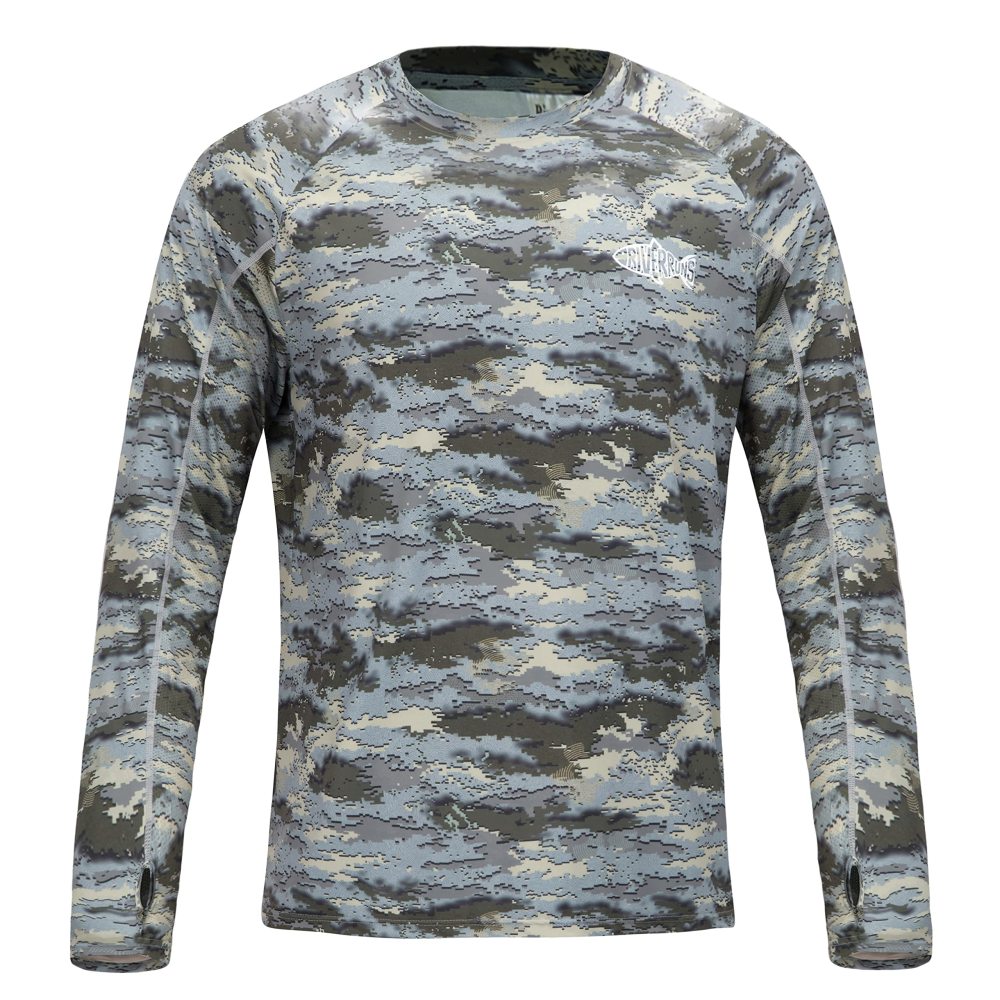 Aventik UPF 50+ Long Sleeve Fishing Shirt, Light Weight Fishing Shirt Men with Sun Protection Outdoor Activity