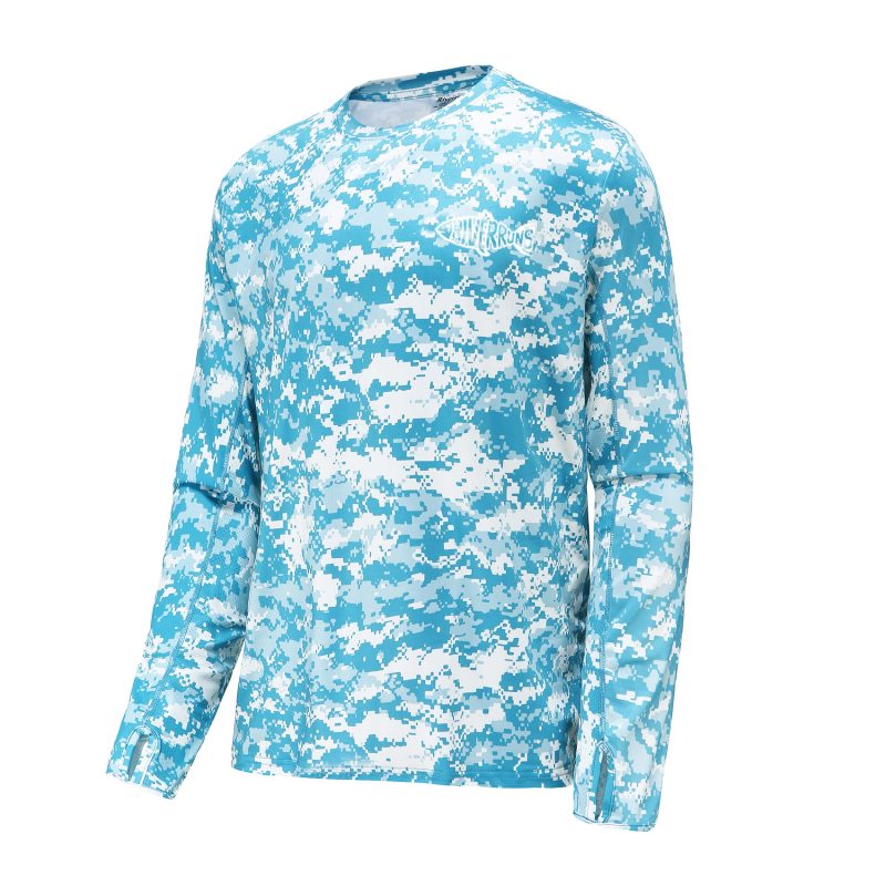 Aventik UPF 50+ Long Sleeve Fishing Shirt, Light Weight Fishing Shirt Men with Sun Protection Outdoor Activity