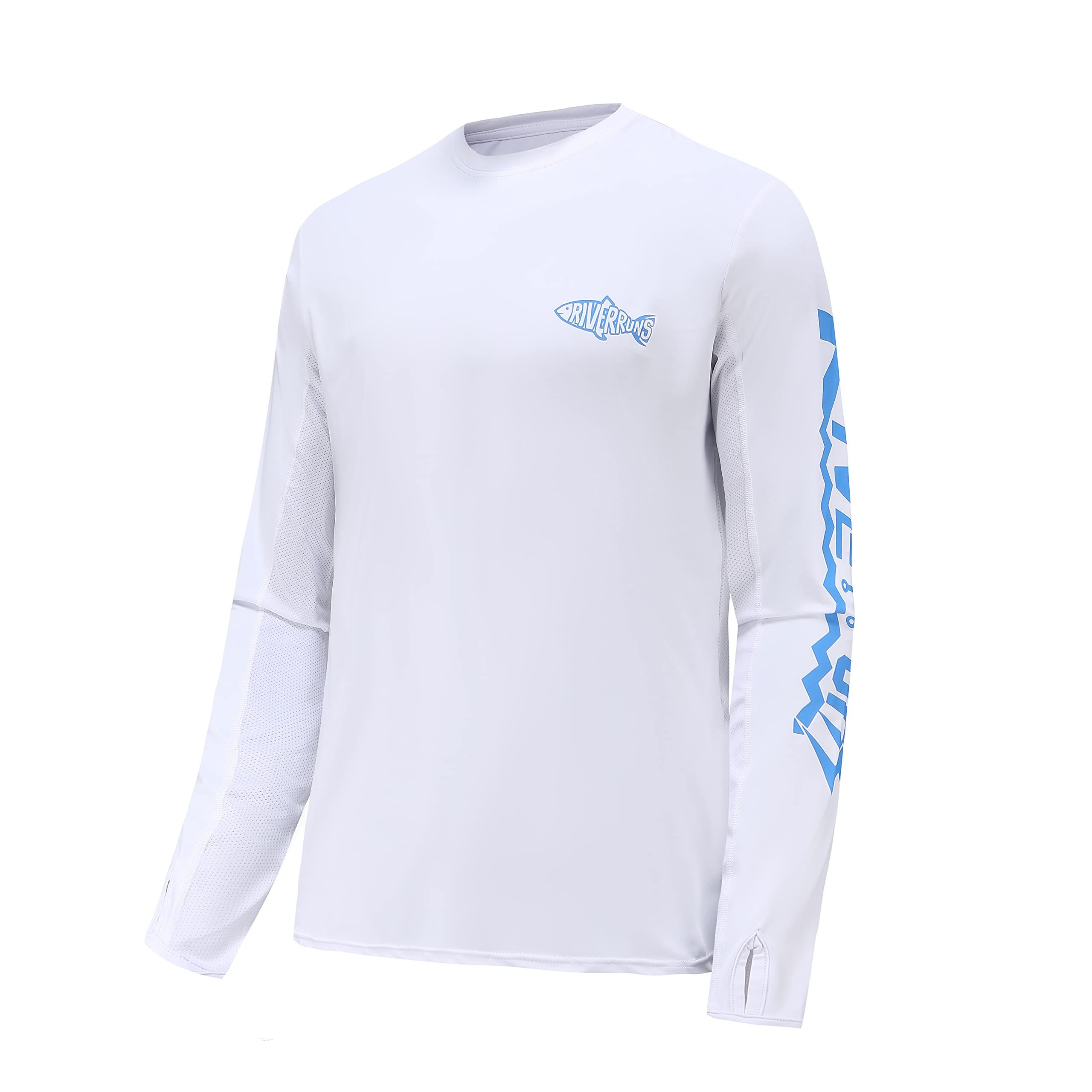 Aventik UPF 50+ Long Sleeve Fishing Shirt, Light Weight Fishing Shirt Men with Sun Protection Outdoor Activity