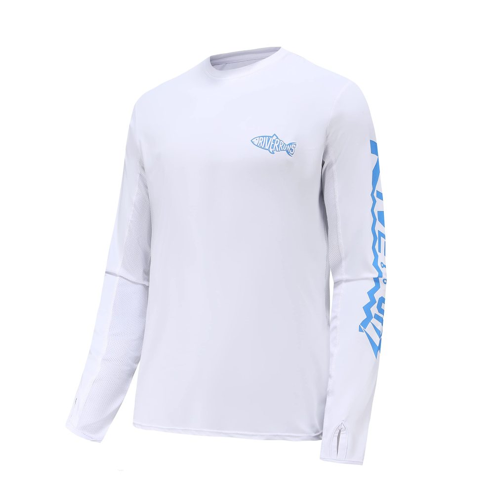 Aventik UPF 50+ Long Sleeve Fishing Shirt, Light Weight Fishing Shirt Men with Sun Protection Outdoor Activity
